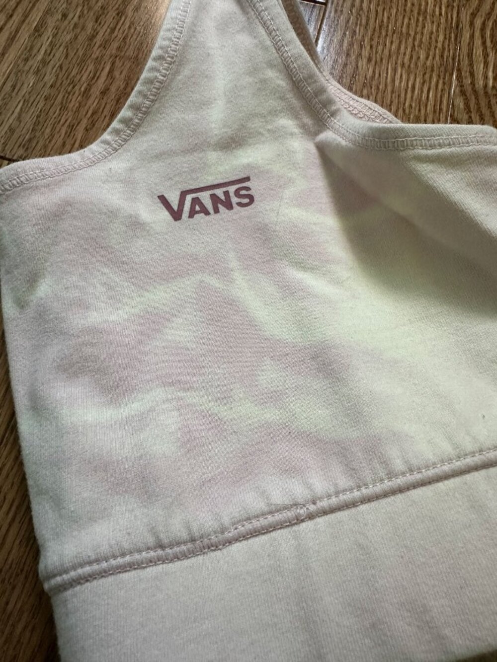 Vans Bralette Crop Top - Pastel Pink/White Tie-Dye - Picture 4 of 5